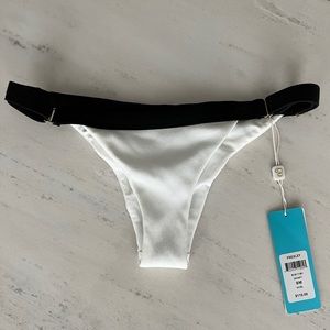 Beach Bunny Presley Skimpy Bottom, Black and White